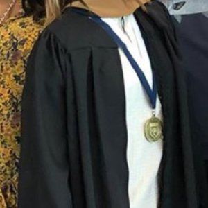 Master's Black Graduation Cap and Gown